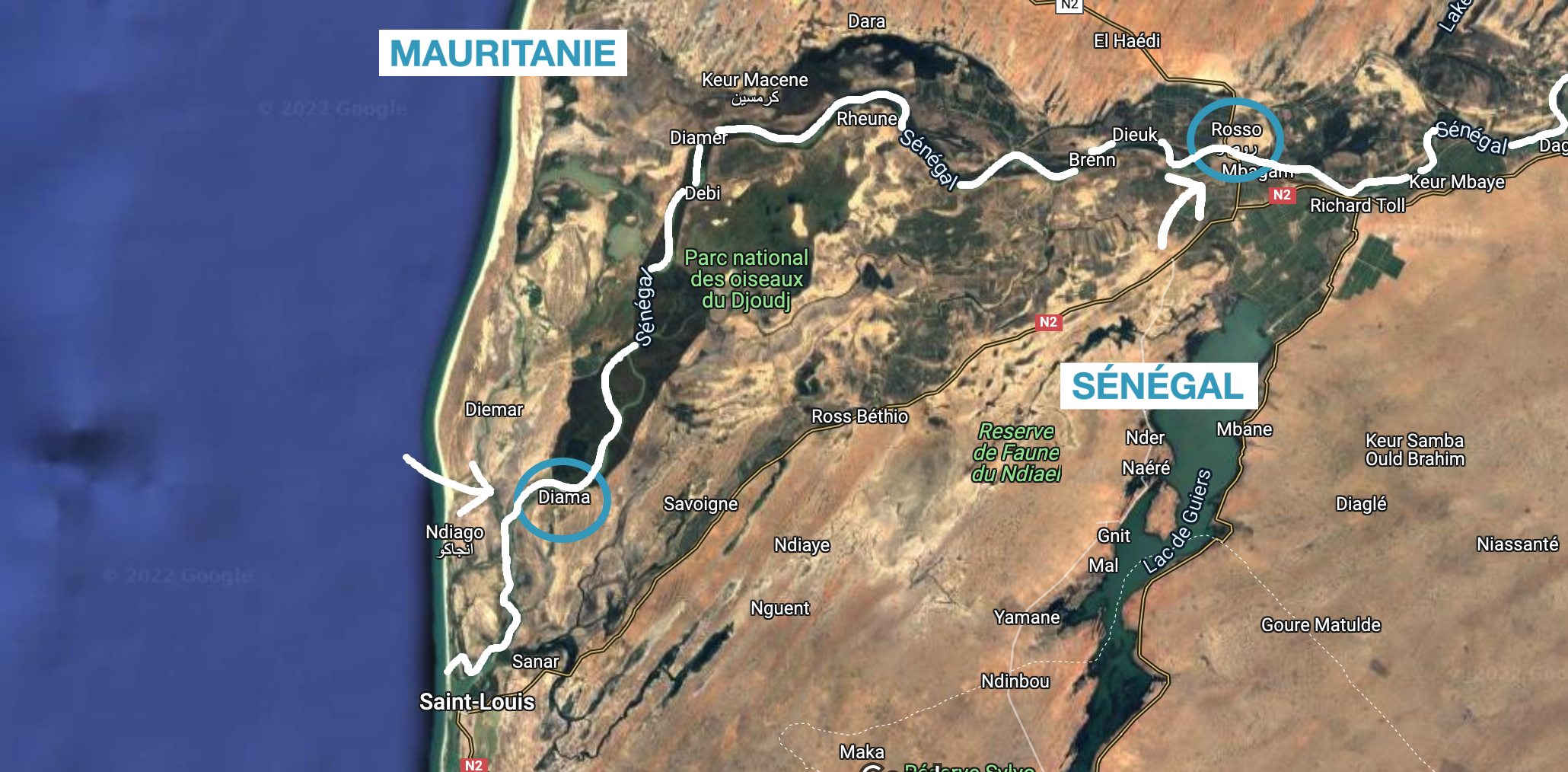 frontière senegal mauritanie diama rosso